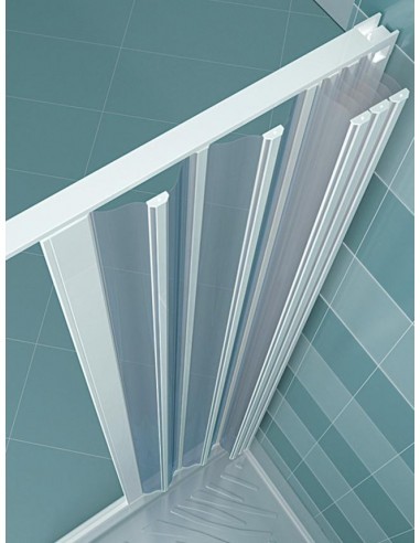 Box vasca a 2 lati, 2 ante, apertura angolare