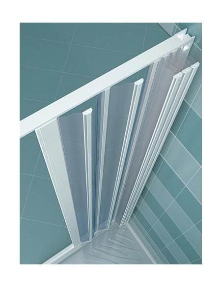 Box vasca a 2 lati, 2 ante, apertura angolare