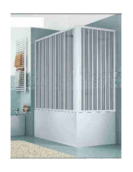 Box vasca a 2 lati, 2 ante, apertura angolare