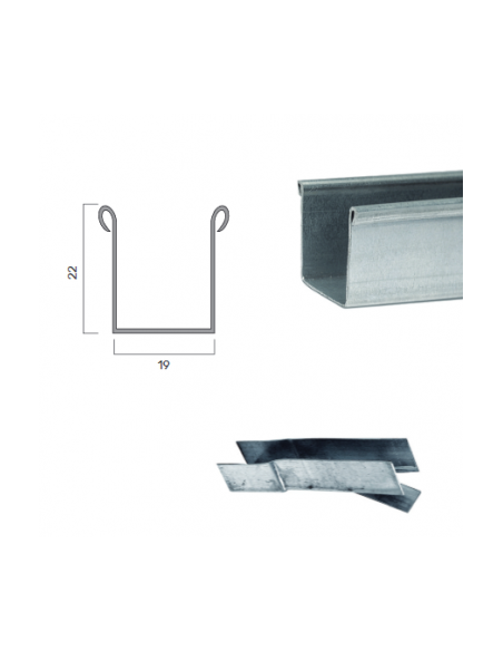 Guida in Ferro Zincato - 22x19x22 mm