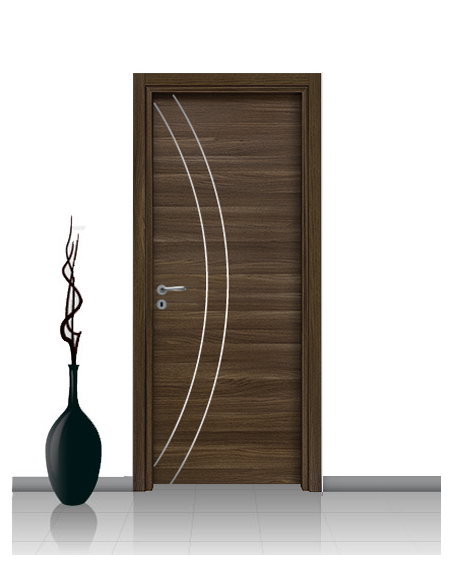 Porta in laminato linea ATHENA 02 Con Inserto Curvo