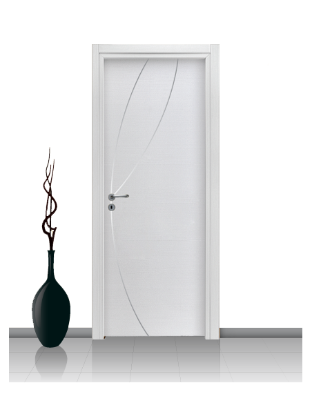 Porta in laminato linea ATHENA 08 Con Inserto Curvo
