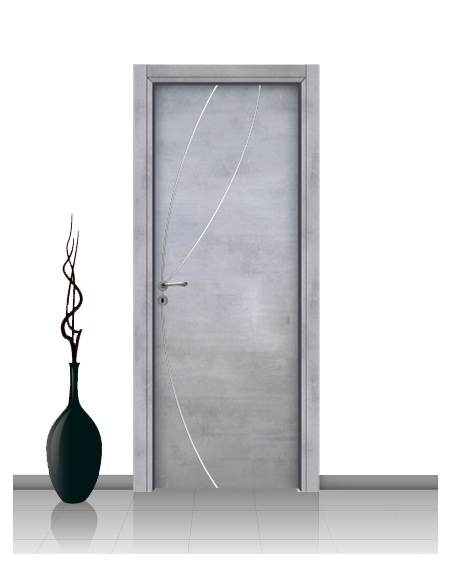 Porta in laminato linea ATHENA 08 Con Inserto Curvo