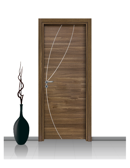 Porta in laminato linea ATHENA 08 Con Inserto Curvo