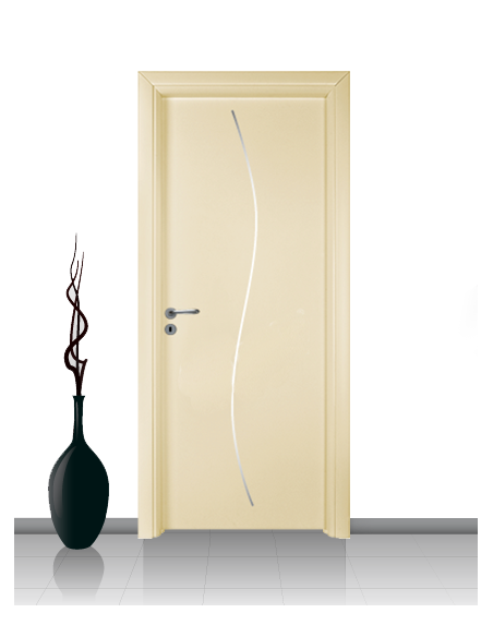 Porta in laminato linea Athena 14 Con Inserto Curvo