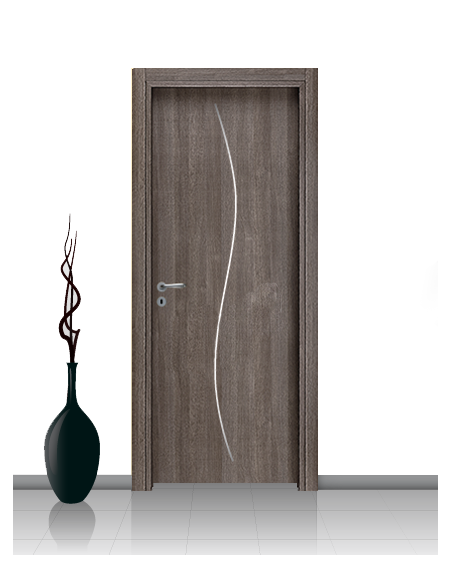 Porta in laminato linea Athena 14 Con Inserto Curvo