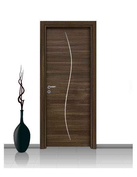 Porta in laminato linea Athena 14 Con Inserto Curvo