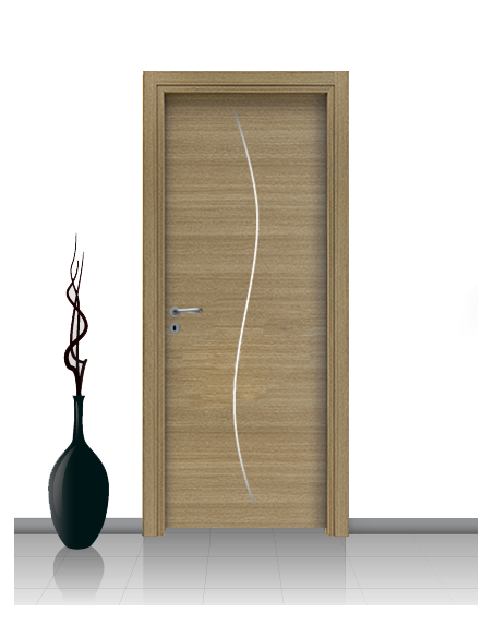 Porta in laminato linea Athena 14 Con Inserto Curvo
