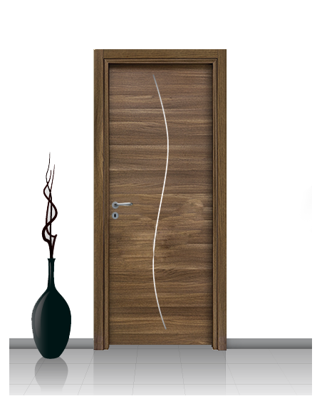 Porta in laminato linea Athena 14 Con Inserto Curvo