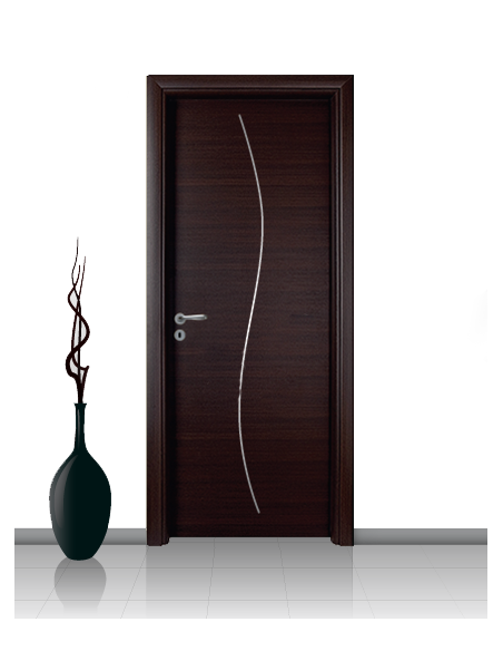 Porta in laminato linea Athena 14 Con Inserto Curvo