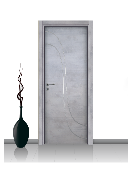 Porta in laminato linea Athena 21 Con Inserto Curvo