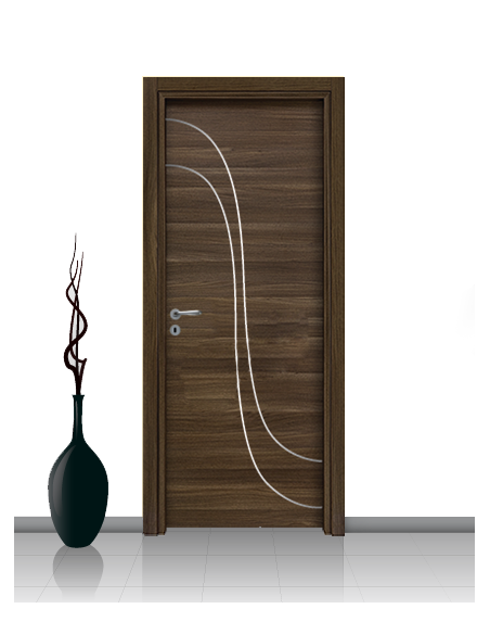 Porta in laminato linea Athena 21 Con Inserto Curvo