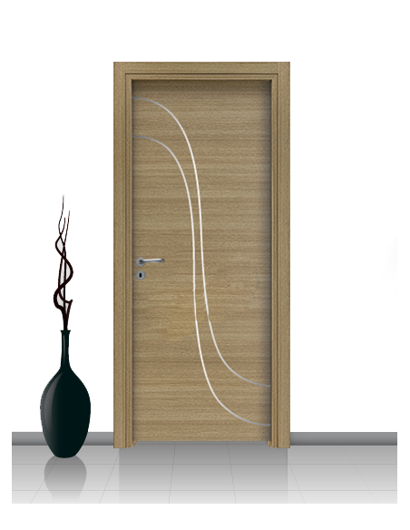 Porta in laminato linea Athena 21 Con Inserto Curvo