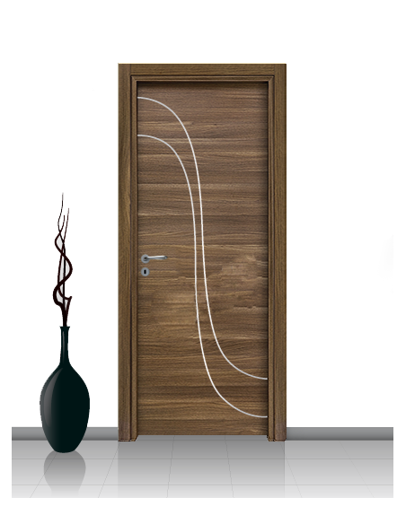 Porta in laminato linea Athena 21 Con Inserto Curvo