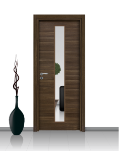 Porta con vetro e decori linea Diana 06