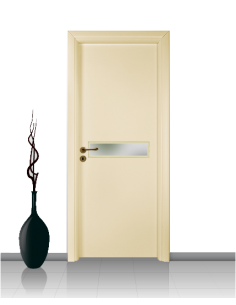 Porta con vetro e decori linea Diana 11