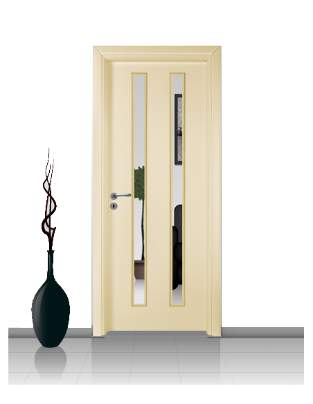 Porta con vetro e decori linea Diana 13