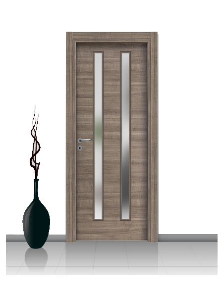 Porta con vetro e decori linea Diana 13