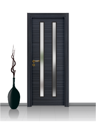 Porta con vetro e decori linea Diana 13