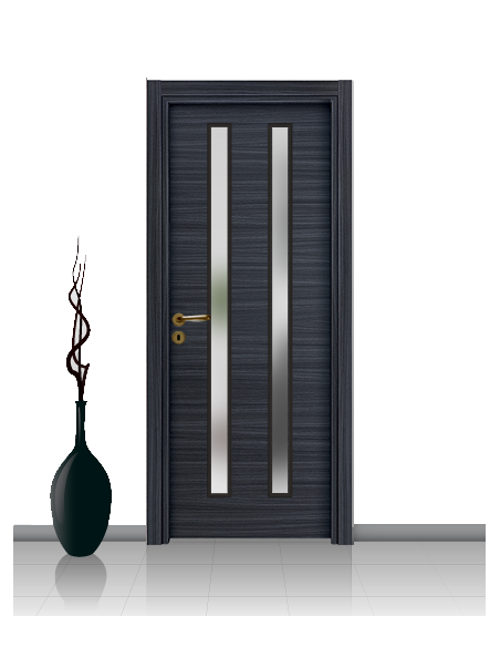 Porta con vetro e decori linea Diana 13