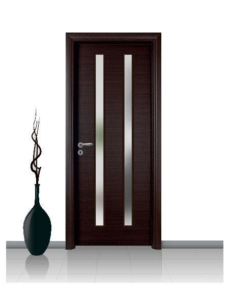 Porta con vetro e decori linea Diana 13