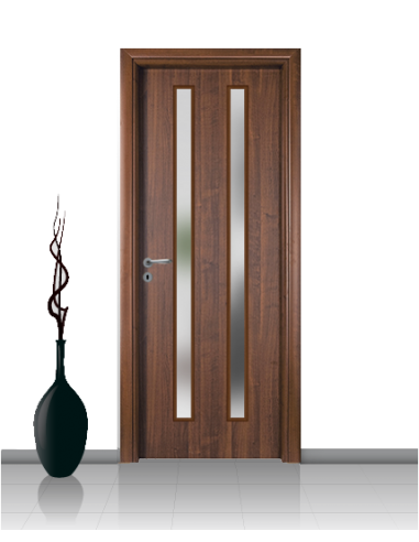 Porta con vetro e decori linea Diana 13