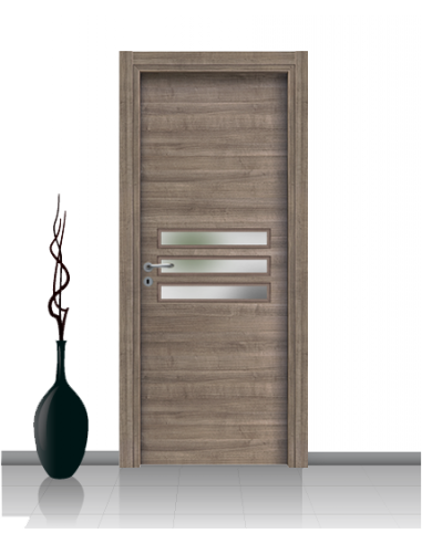 Porta con vetro e decori linea Diana 15