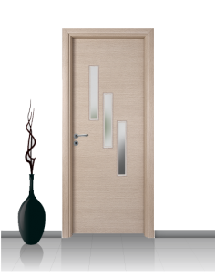 Porta con vetro e decori linea Diana 16