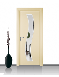 Porta con vetro e decori linea Diana 18