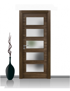 Porta con vetro e decori linea Diana 21