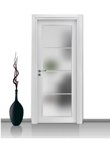 Porta con vetro e decori linea Diana 4V