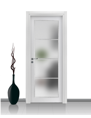 Porta con vetro e decori linea Diana 4V