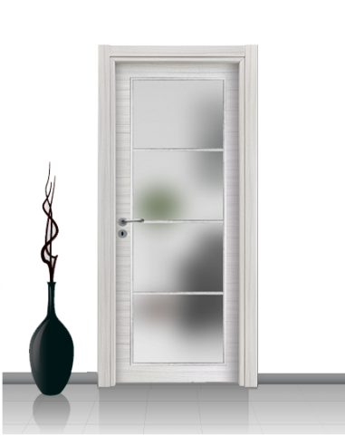 Porta con vetro e decori linea Diana 4V