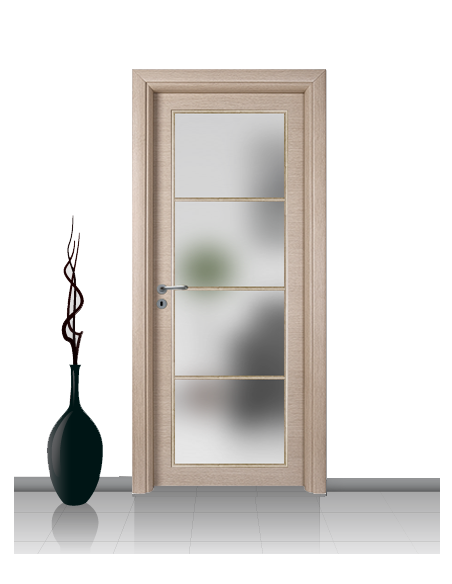 Porta con vetro e decori linea Diana 4V
