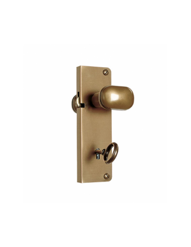 Serratura in alluminio a chiave con pomolo colore bronzo