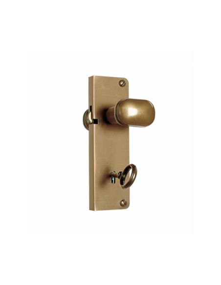 Serratura in alluminio a chiave con pomolo colore bronzo