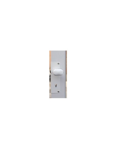 Serratura in alluminio con pomolo e chiave colore bianco